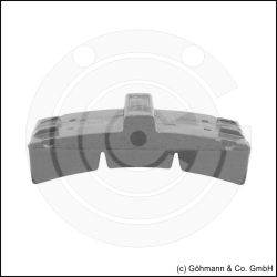 Bremsklotzsohle 560/300 x 60 mm mit Dehnfuge