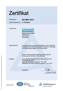 DIN ISO 9001:2015